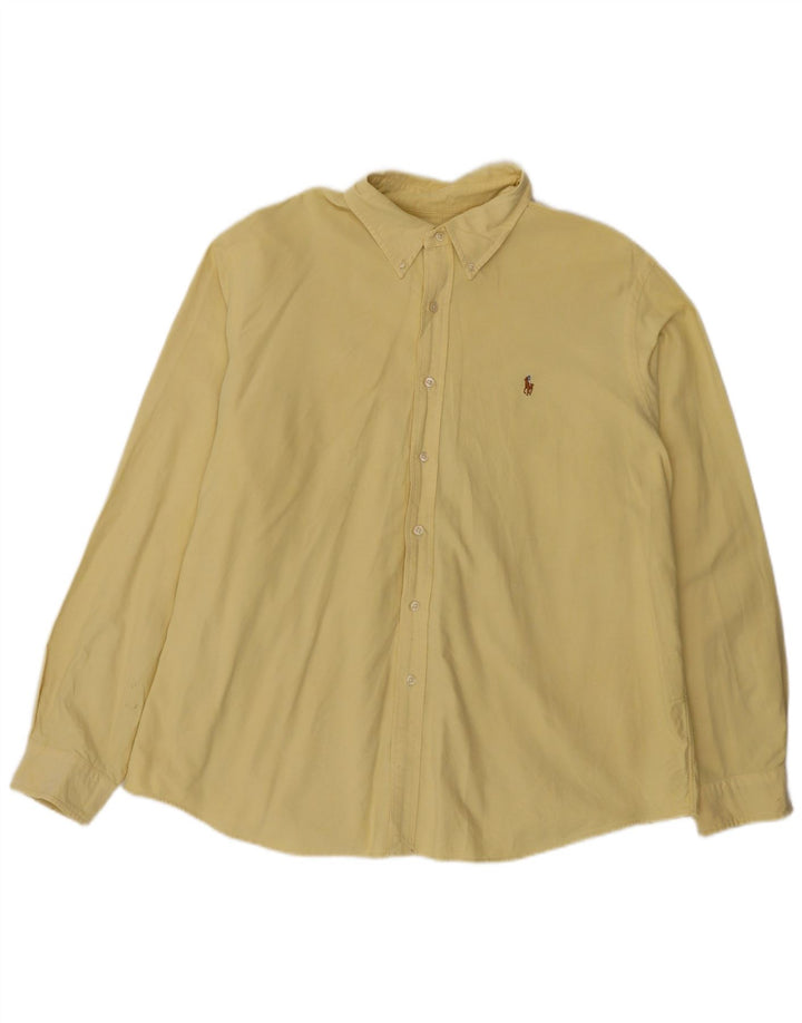 Ralph Lauren Herrenhemd 2XL Gelbe Baumwolle