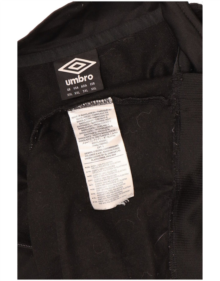 Umbro Herren-Trainingsanzug mit grafischem Pullover, 2XL, schwarzes, geometrisches Polyester