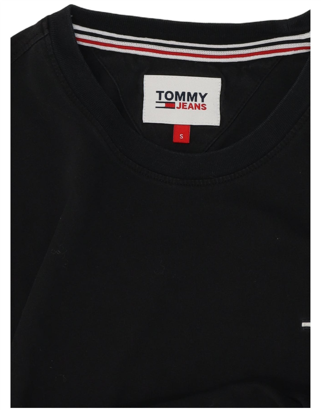 Tommy Hilfiger Herren T-Shirt Top Small Schwarz Baumwolle