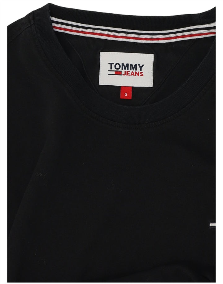 Tommy Hilfiger Herren T-Shirt Top Small Schwarz Baumwolle