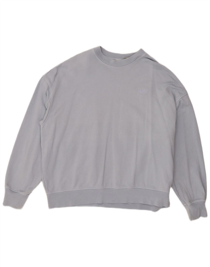 Levi's Herren-Sweatshirt mit lockerer Passform, mittelblau