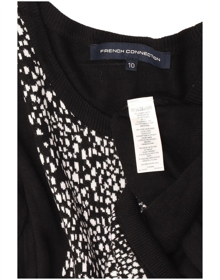 French Connection Damen-Pulloverkleid, Gr. 40, Größe S, Schwarz, geometrisch