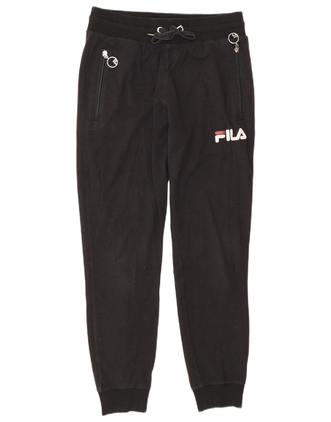 Fila Damen Grafik-Trainingshose, Jogginghose, Größe S, Schwarz, Polyester