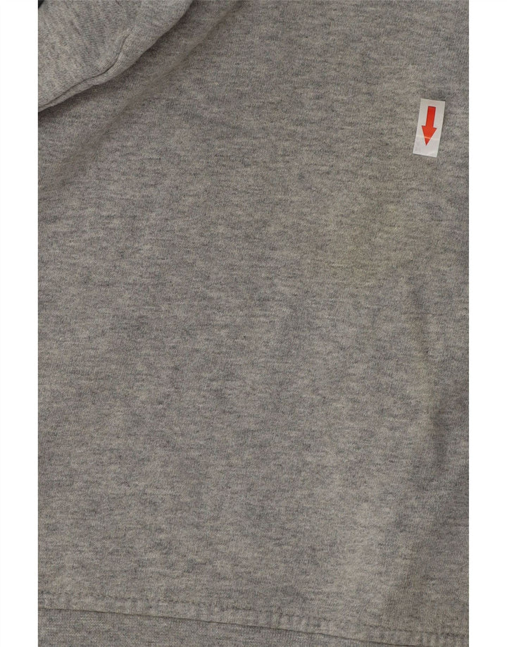 ADIDAS Herren-Kapuzenpullover mit Reißverschluss, Mittelgrau, Colourblock-Baumwolle