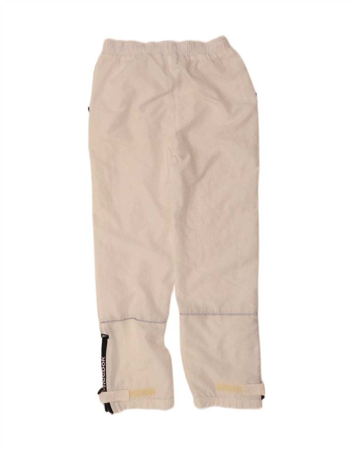 REEBOK Mens Tracksuit Trousers Medium White Polyester Vintage Reebok and Second-Hand Reebok from Messina Hembry 