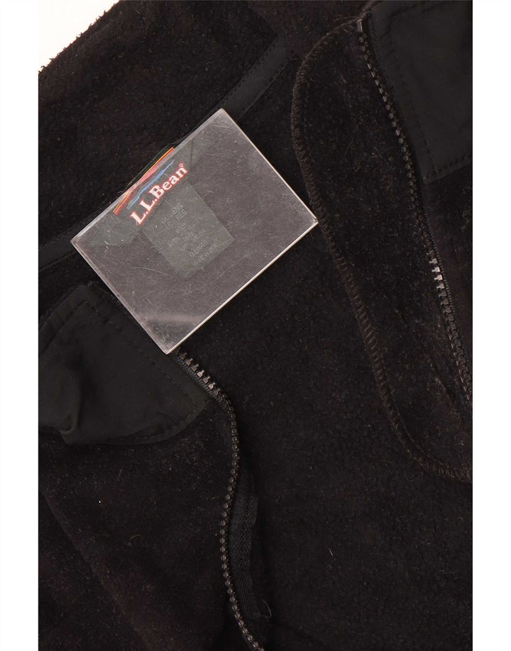 L.L.Bean Damen Fleecejacke UK 16 Large Schwarz Colourblock Polyester