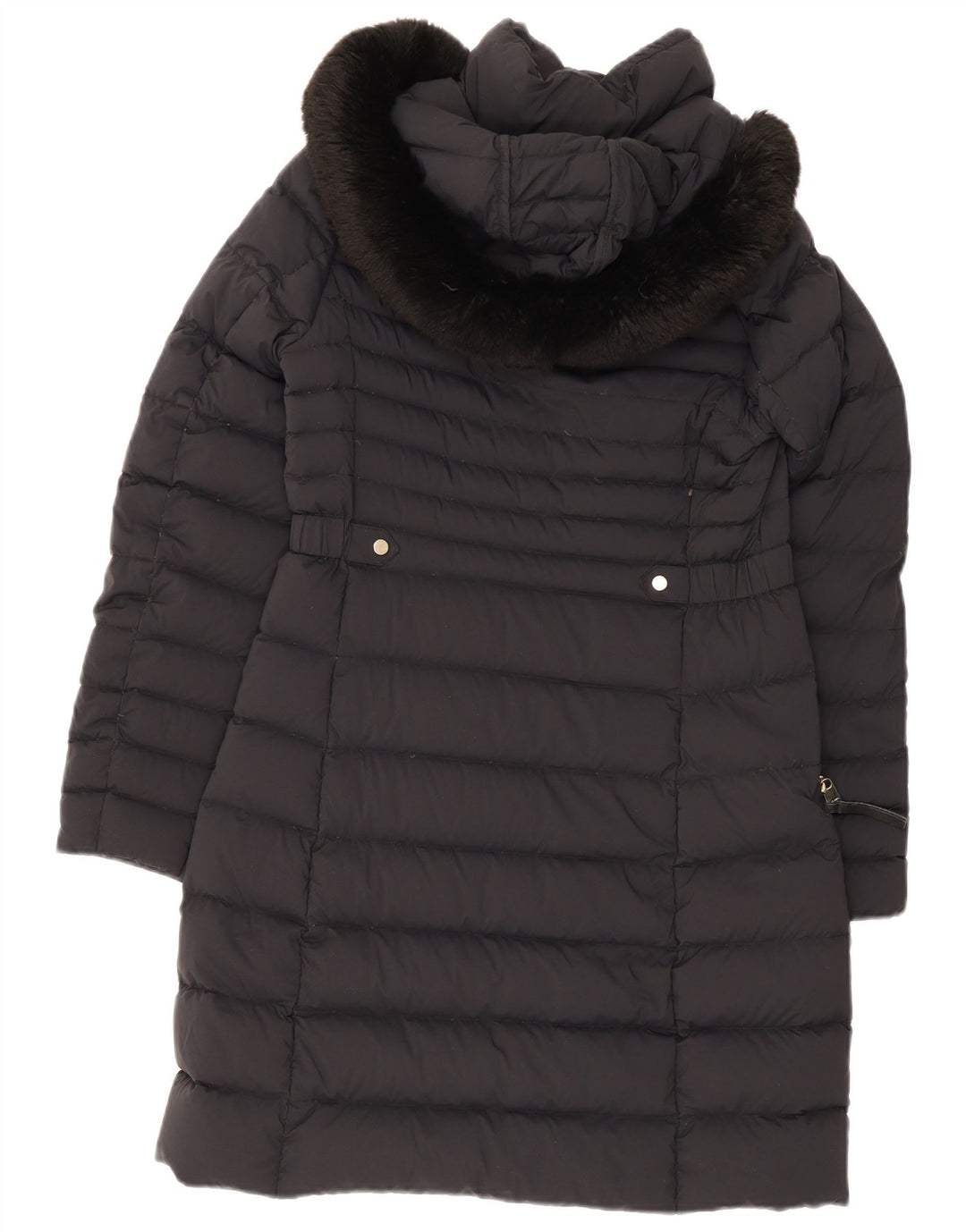 Tommy Hilfiger Wattierter Damenmantel mit Kapuze, UK 12, Mittelschwarz, Polyamid