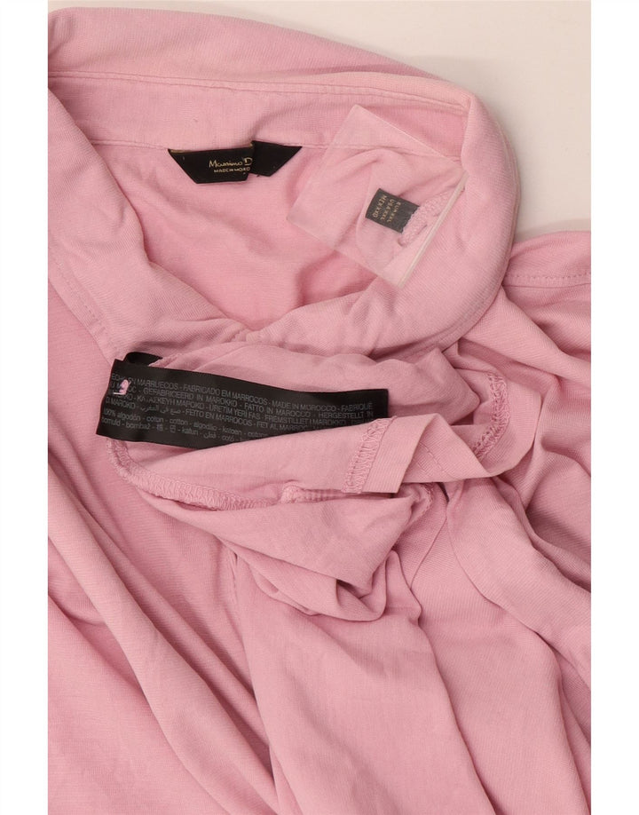 Massimo Dutti Herren Poloshirt 2XL Rosa Baumwolle