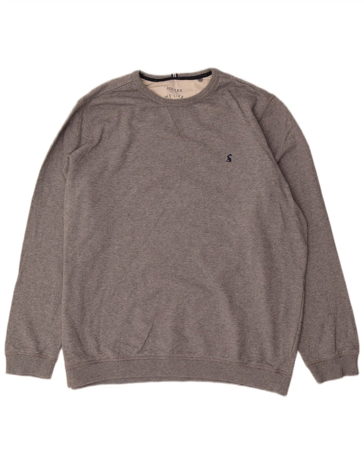 Joules Herren-Sweatshirt-Pullover XL, grau gefleckte Baumwolle
