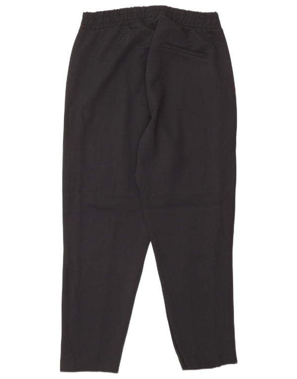 Zara Damen-Trainingshose UK 12 Mittelschwarzes Colourblock-Polyamid