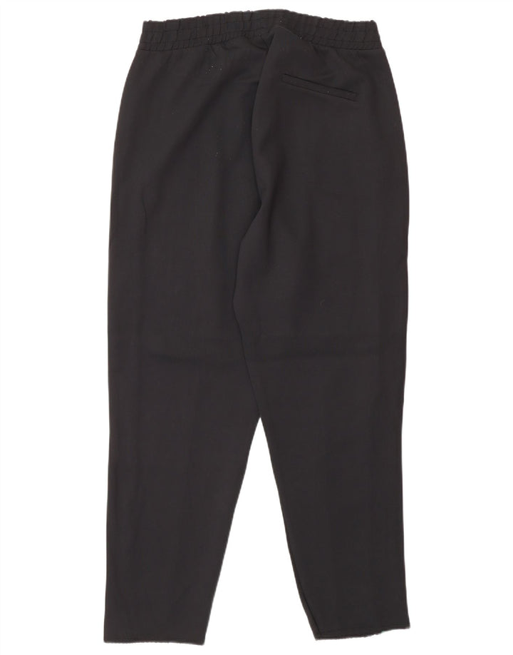 Zara Damen-Trainingshose UK 12 Mittelschwarzes Colourblock-Polyamid