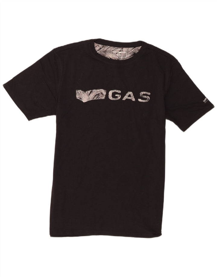 Gas Herren Grafik T-Shirt Top 2XL Schwarz Baumwolle