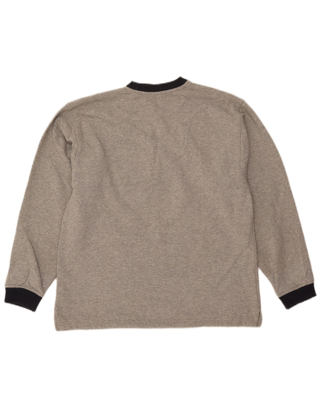 Fila Herren Grafik-Sweatshirt-Pullover IT 48 Mittelgrau gefleckte Baumwolle