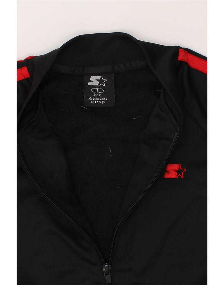 STARTER Boys Tracksuit Top Jacket 6-7 Years Small Black Polyester Vintage Starter and Second-Hand Starter from Messina Hembry 