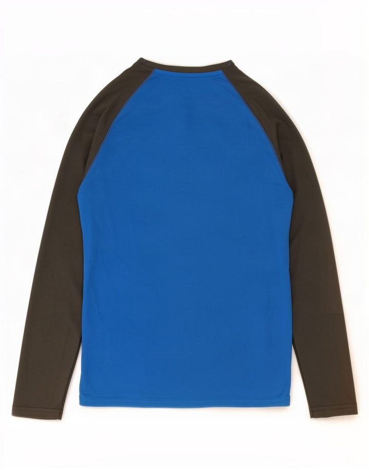 Mountain Warehouse IsoCool-Oberteil für Herren, langärmlig, klein, Blau, Farbblock