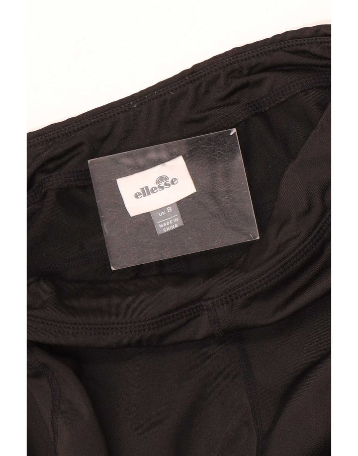 Ellesse Damen Capri-Leggings UK 8 Small Schwarz