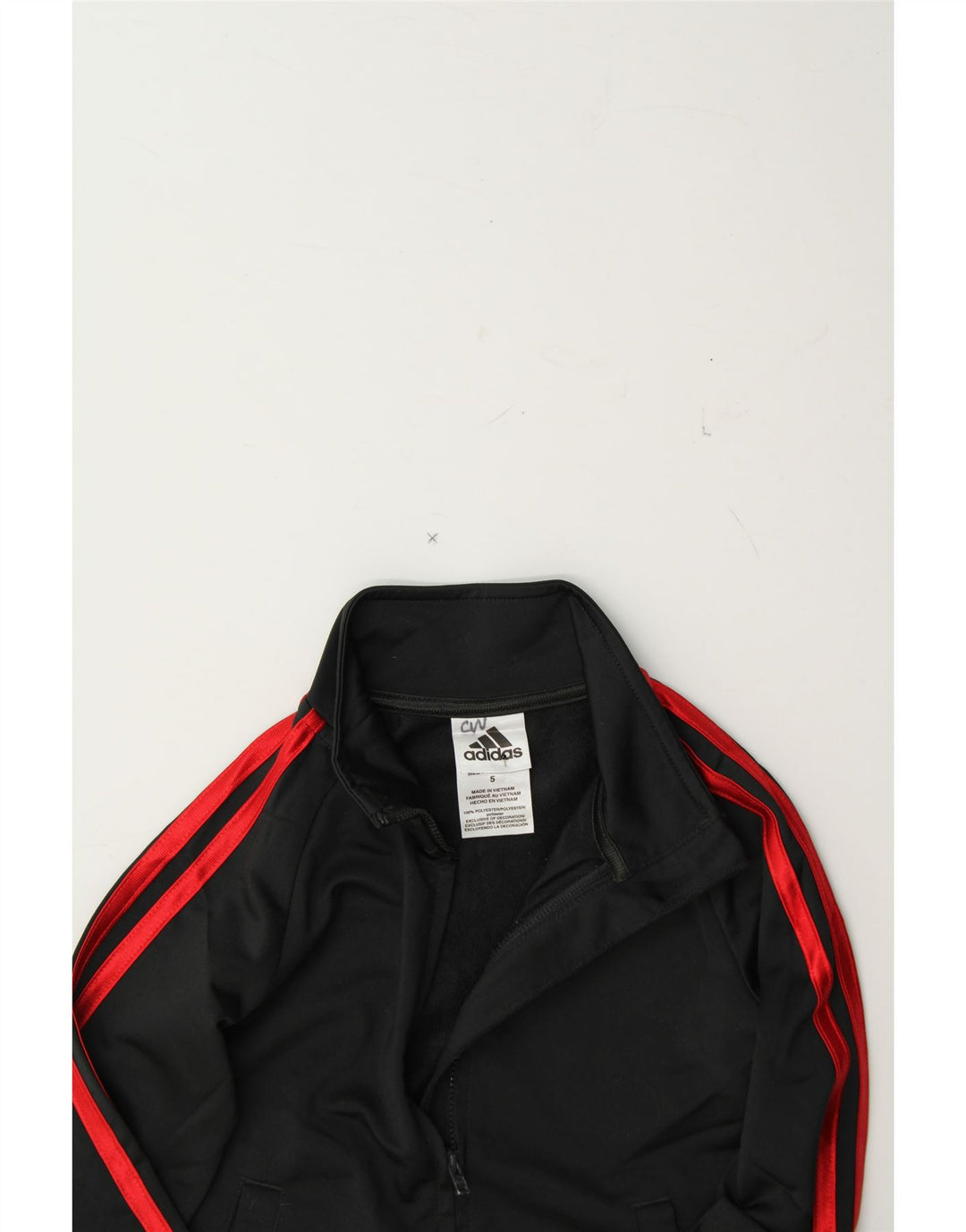 ADIDAS Boys Tracksuit Top Jacket 4-5 Years Black Polyamide Vintage Adidas and Second-Hand Adidas from Messina Hembry 