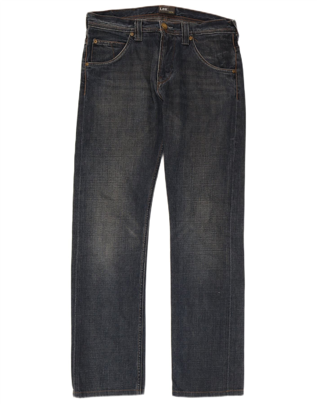 Lee Herren Zed Straight Jeans W31 L34 Blaue Baumwolle