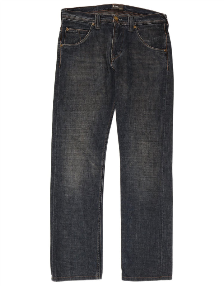 Lee Herren Zed Straight Jeans W31 L34 Blaue Baumwolle