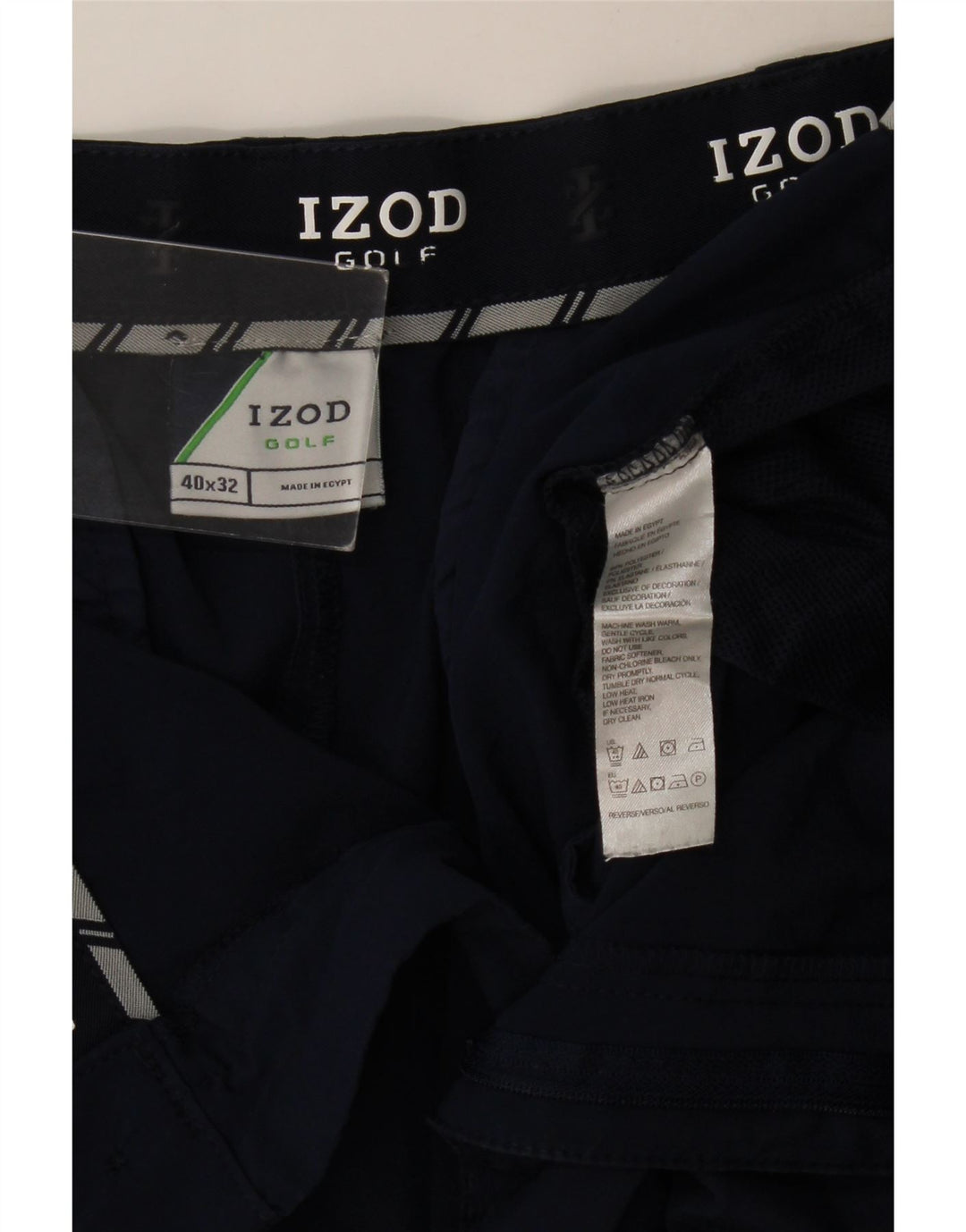 Gerade Chino-Hose für Herren von Izod, Breite 40, Länge 30, Marineblau, Polyester