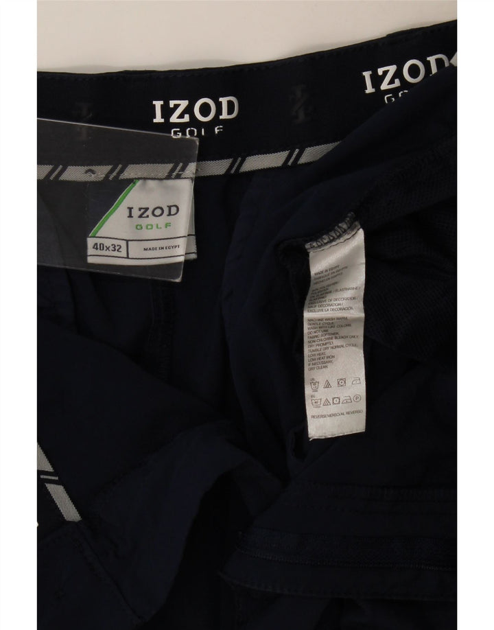 Gerade Chino-Hose für Herren von Izod, Breite 40, Länge 30, Marineblau, Polyester