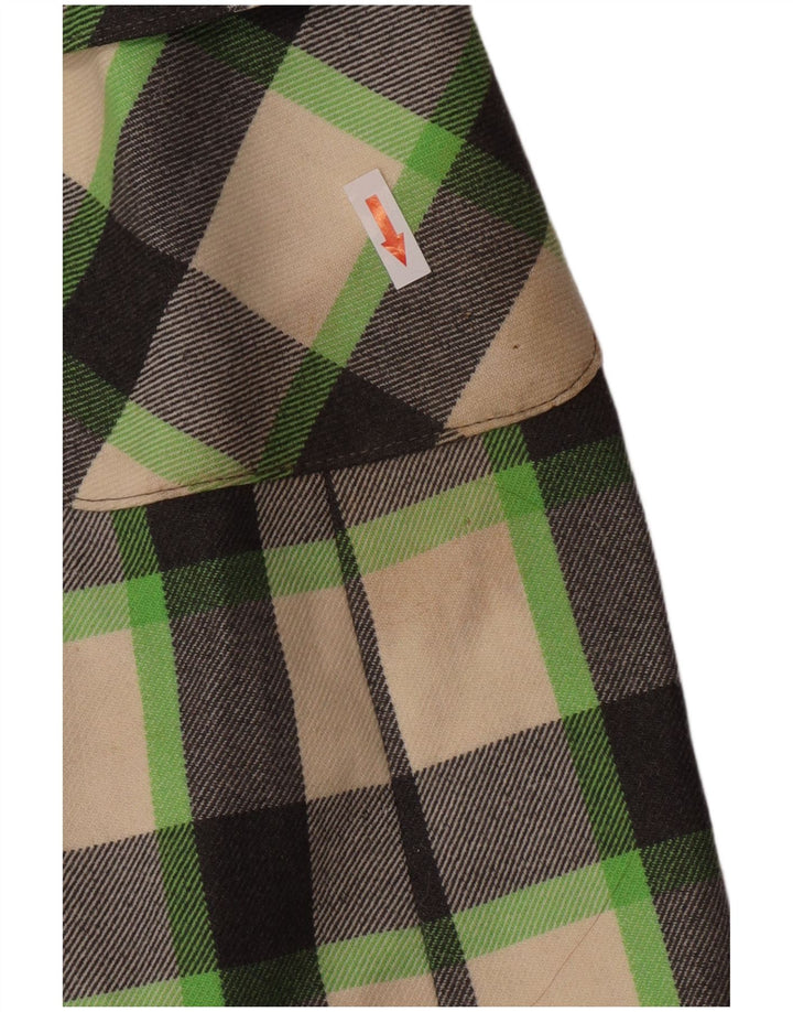 Vintage Damen Mantel UK 12 Medium Mehrfarbig kariert Schurwolle