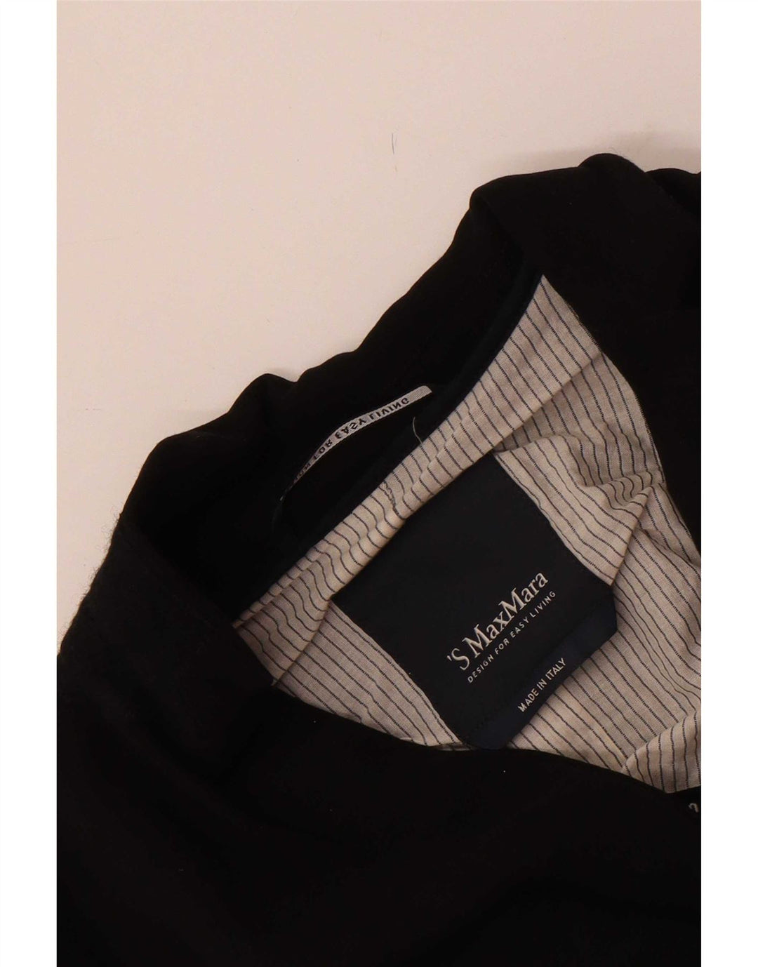 Max Mara Damen 3-Knopf-Blazerjacke UK 4 XS Schwarz
