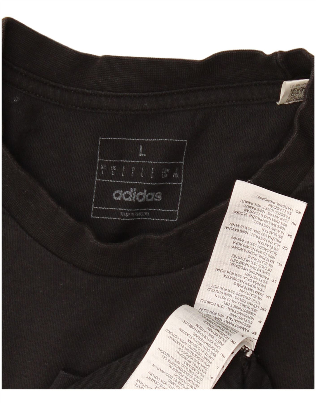 Adidas Herren Grafik T-Shirt Top Large Schwarz Baumwolle