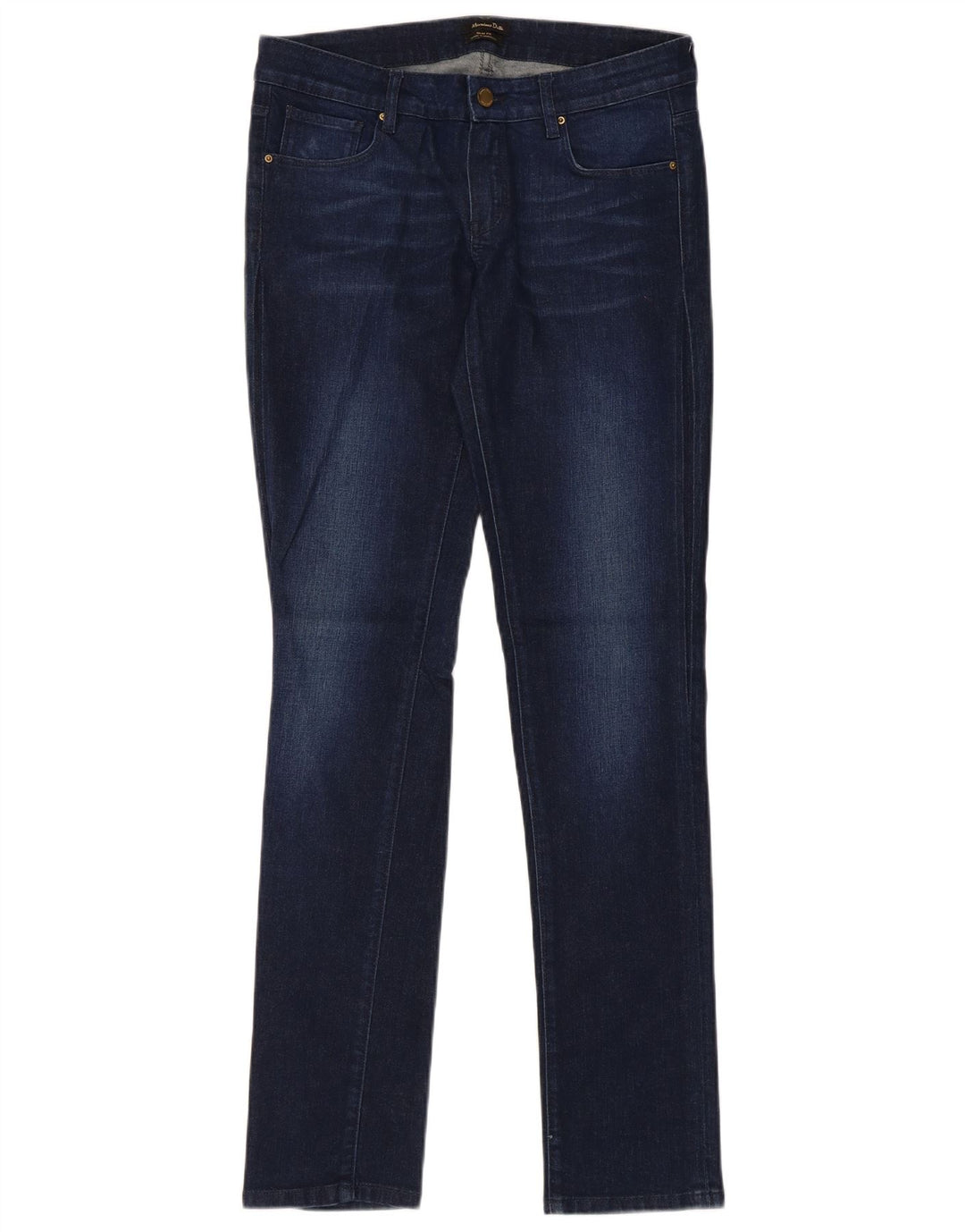 Massimo Dutti Damen Slim Jeans EU 38 Small W28 L32 Marineblau