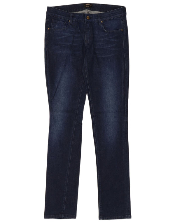 Massimo Dutti Damen Slim Jeans EU 38 Small W28 L32 Marineblau