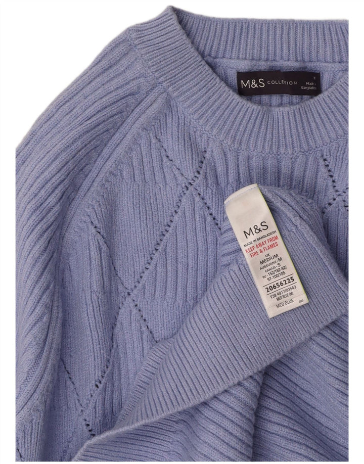 MARKS & SPENCER Damen Pullover mit Rundhalsausschnitt, UK 14, Mittelviolett
