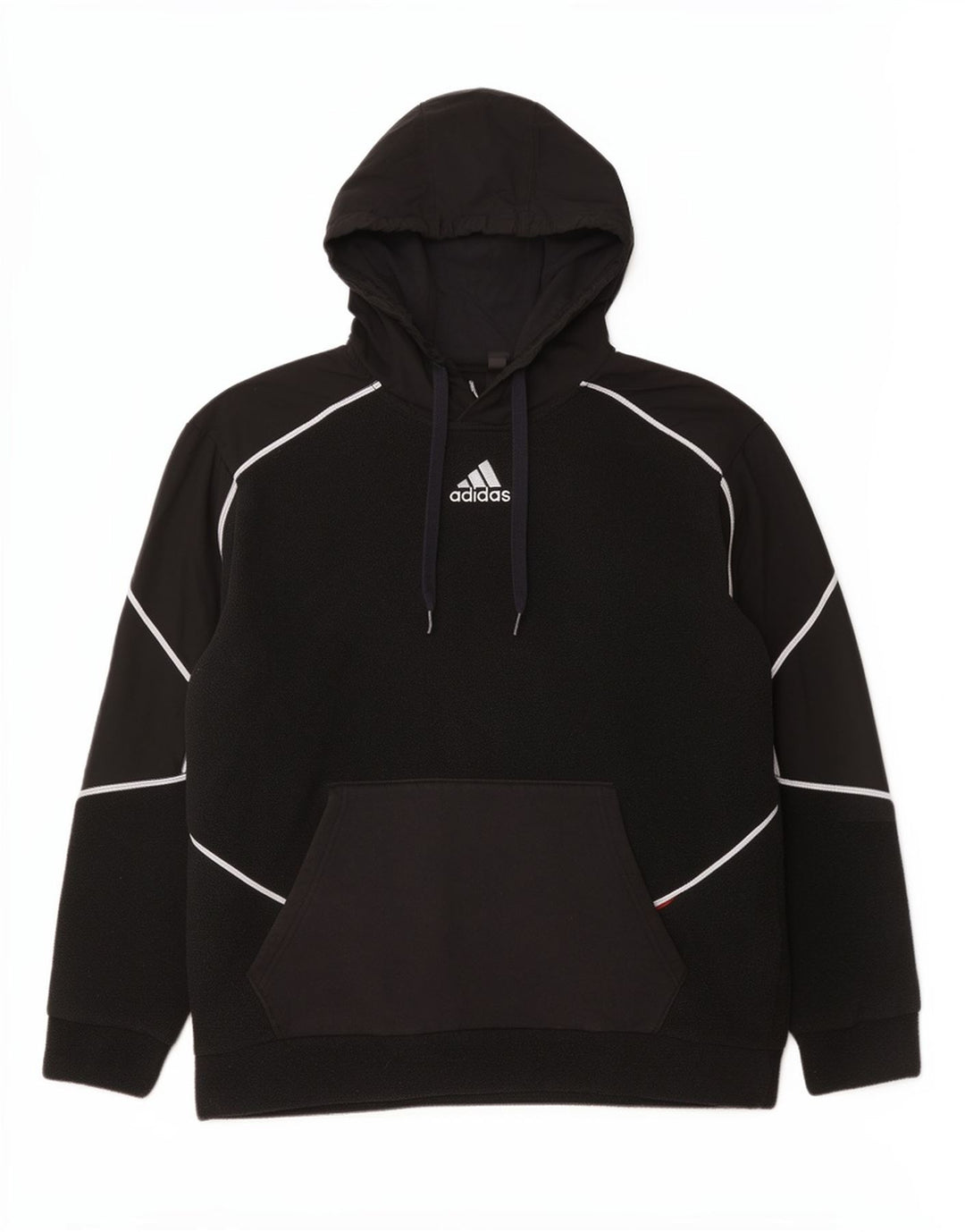 Adidas Herren Kapuzenpullover Medium Schwarz gestreift Polyester Sport