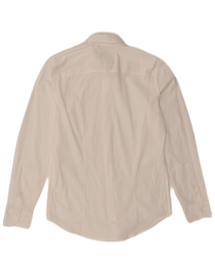 Sisley Herren Slim Fit Hemd Größe 40 15 3/4 Mittelweiß