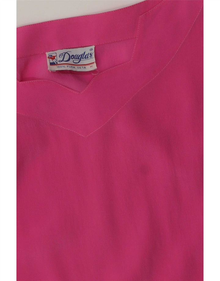 Douglas Ärmelloses Blusenoberteil für Damen, UK 14, Mittelrosa, Seide