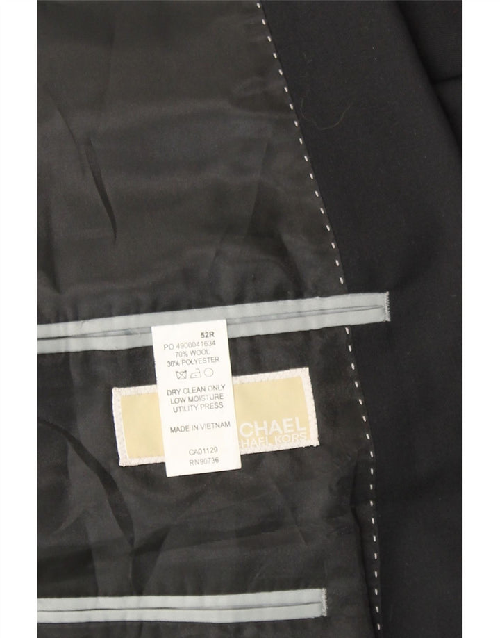 MICHAEL KORS Mens 2 Button Blazer Jacket IT 52 XL Black Wool Vintage Michael Kors and Second-Hand Michael Kors from Messina Hembry 