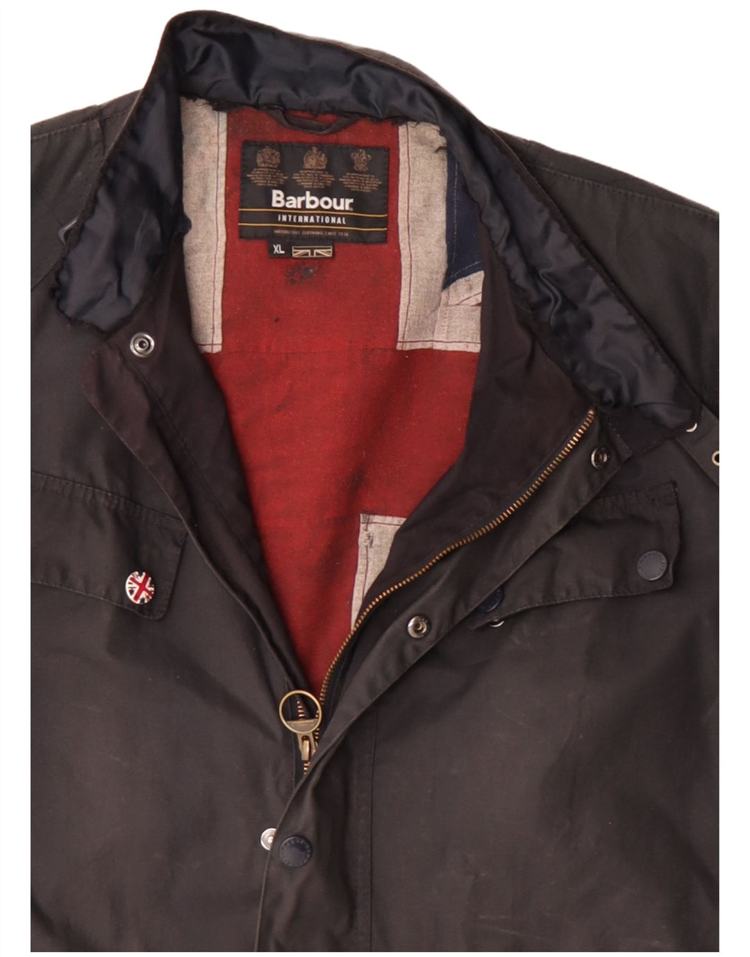 Barbour Herrenjacke aus gewachster Baumwolle, UK 42 XL, marineblaue Baumwolle