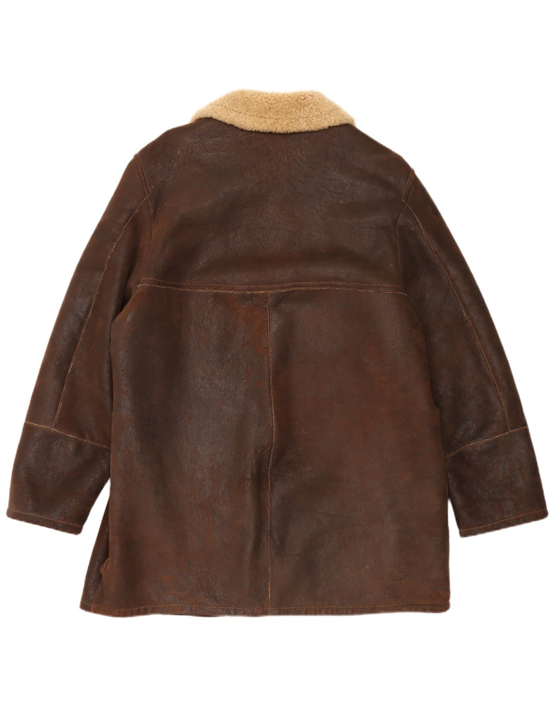 Pirbos Herren Shearling Jacke IT 58 4XL Braunes Shearling