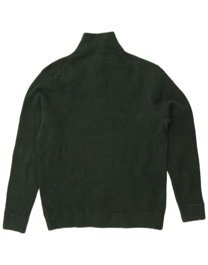 Marks & Spencer Herren-Pullover mit Reißverschluss am Hals, Mittelgrünes Polyester
