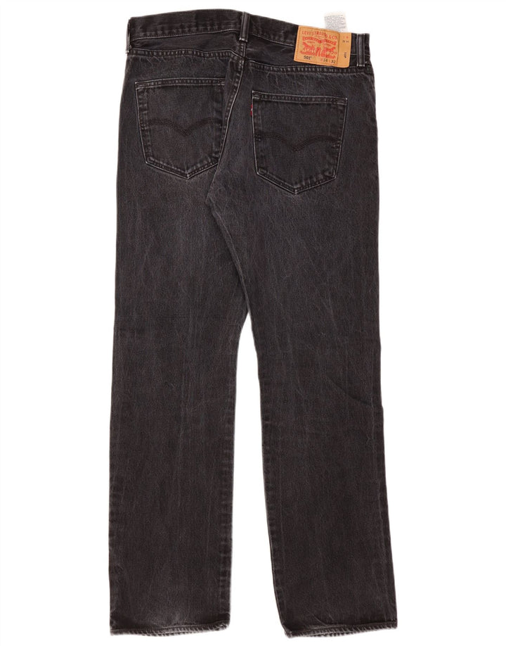 Levi's Herren 501 Straight Jeans W34 L32 Schwarz