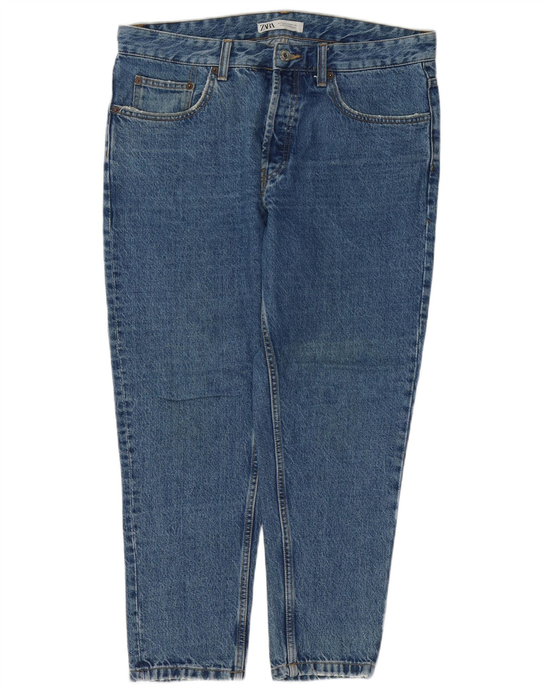 Zara Herren Tapered Jeans EU 44 Large W34 L27 Blau