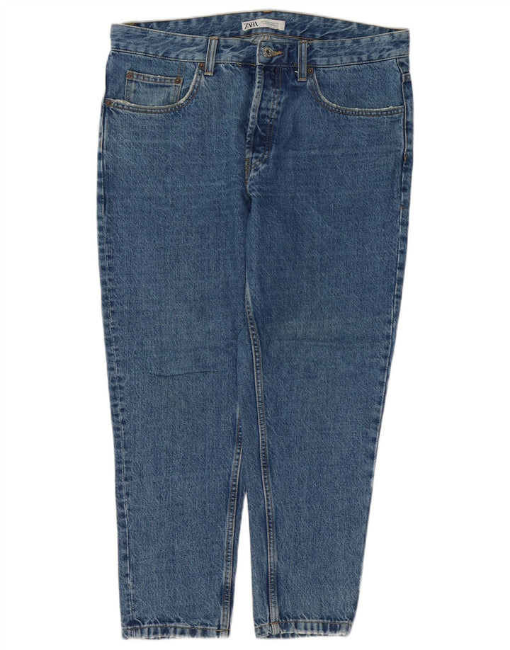 Zara Herren Tapered Jeans EU 44 Large W34 L27 Blau