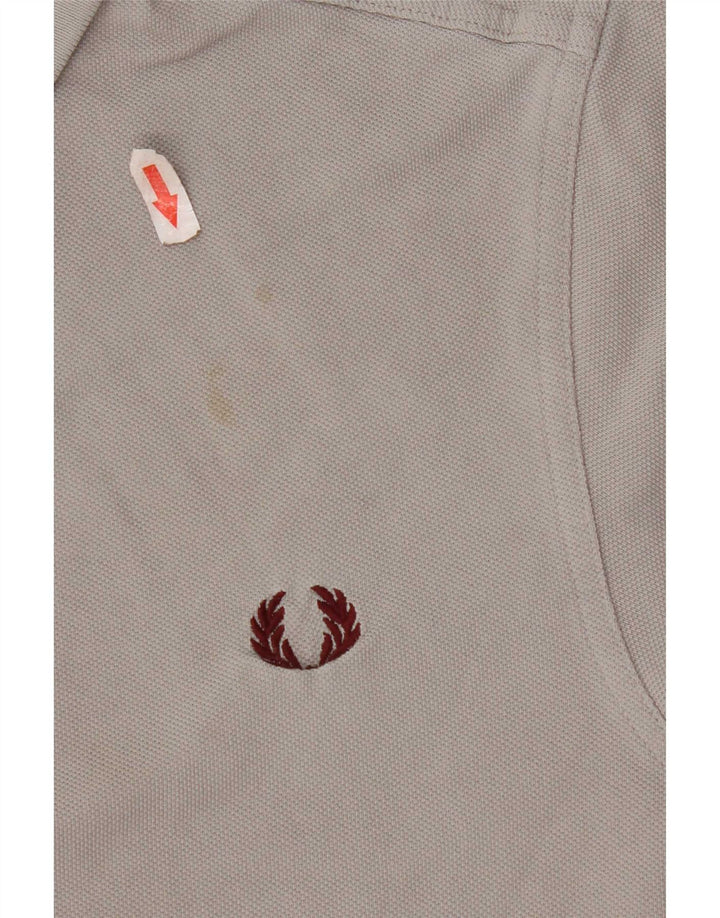 Fred Perry Herren-Poloshirt aus mittelgrauer Baumwolle
