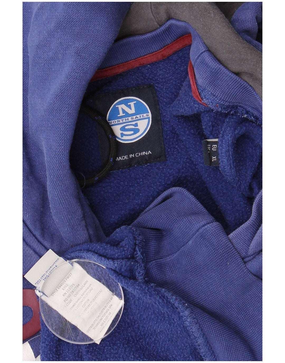 NORTH SAILS Herren-Kapuzenpullover mit Grafik, groß, marineblau, Baumwolle