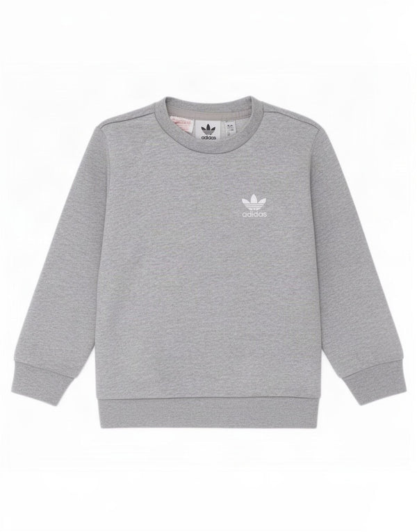 Adidas Jungen Sweatshirt Pullover 2-3 Jahre graue Baumwolle