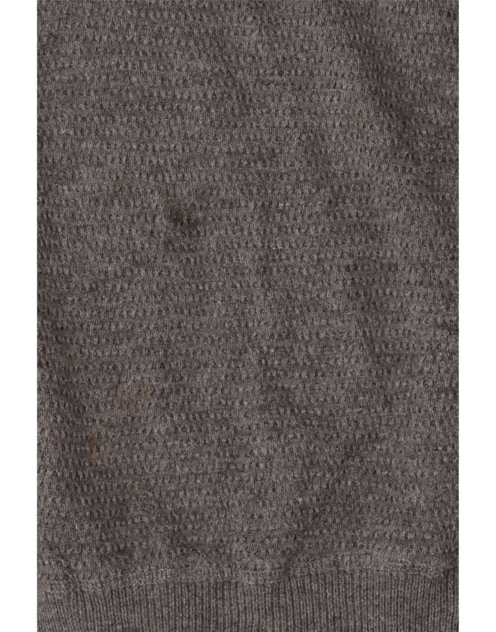 Massimo Dutti Mens Full Zip Cardigan Sweater XL Grey