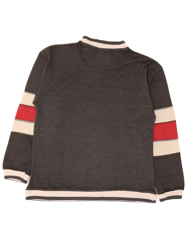 North Pole Herren-Sweatshirt mit Grafik, Mittelgrau, Farbblock