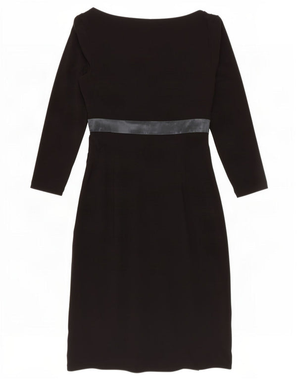 Ralph Lauren Damen-Etuikleid mit 3/4-Ärmeln, Größe S, Schwarz, Polyester
