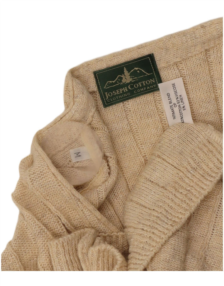 Vintage Herren Cardigan Pullover Mittelbeige Baumwolle