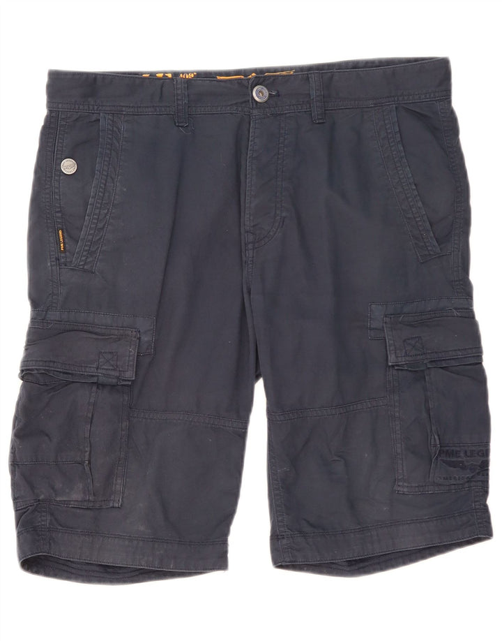 Pme Legend Herren Cargoshorts W34 Große marineblaue Baumwolle