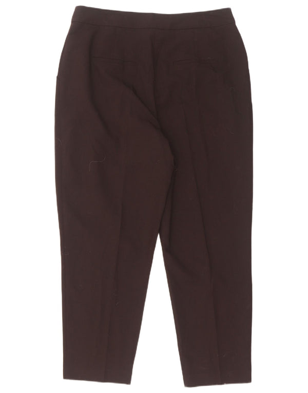 Topshop Damen-Hosen mit hohem Bund, gerippt, kurz geschnitten, UK 14, Größe L, W30, L25, Schwarz